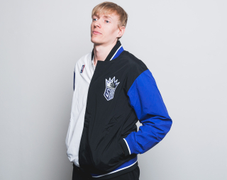 Bunda pánská Mitchell & Ness Authentic Warm Up Sacramento Kings Black/White/Purple