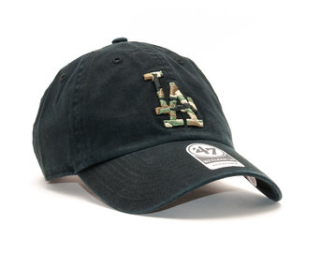 Kšiltovka 47 Brand Los Angeles Dodgers Camfill Clean Up Black/Camo Strapback