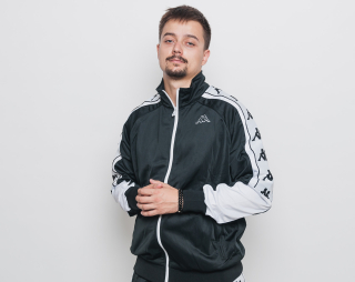 Mikina Kappa Banda 10 Ahran Black/White 3031QC0