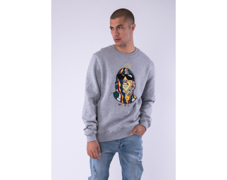 Mikina Cayler & Sons WL Crowned Crewneck Heather Grey/MC