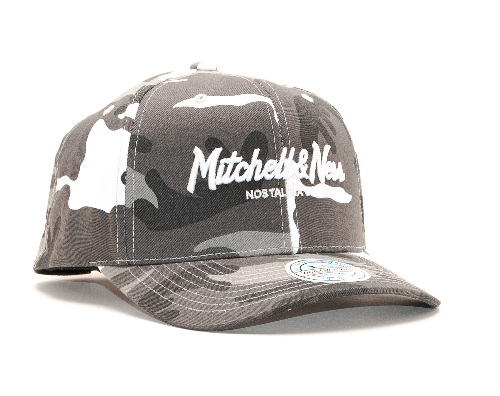 Kšiltovka Mitchell & Ness Script High Crown Urban Camo Snapback