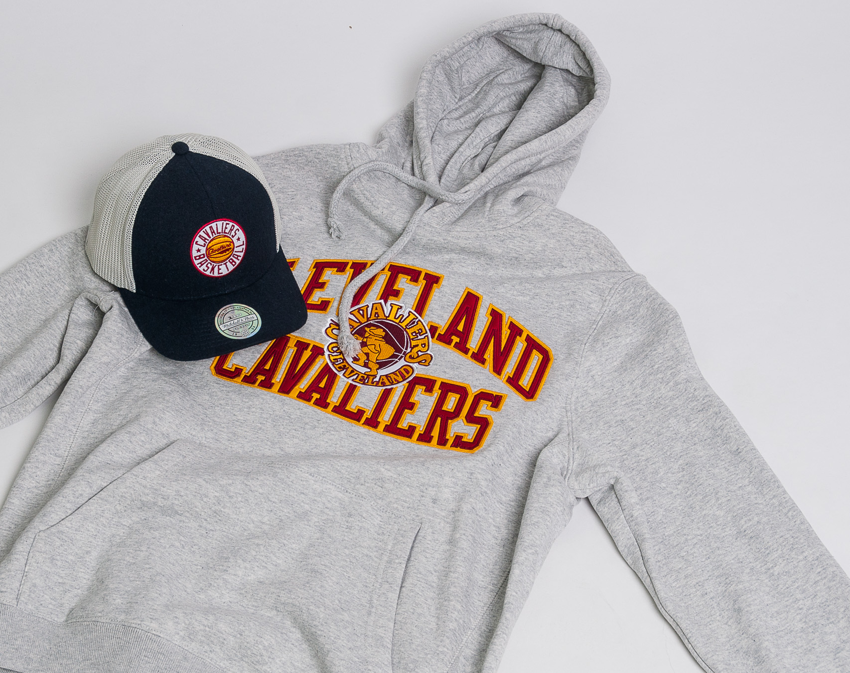 Kšiltovka Mitchell & Ness Patch 110 SB Cleveland Cavaliers Navy/White Snapback