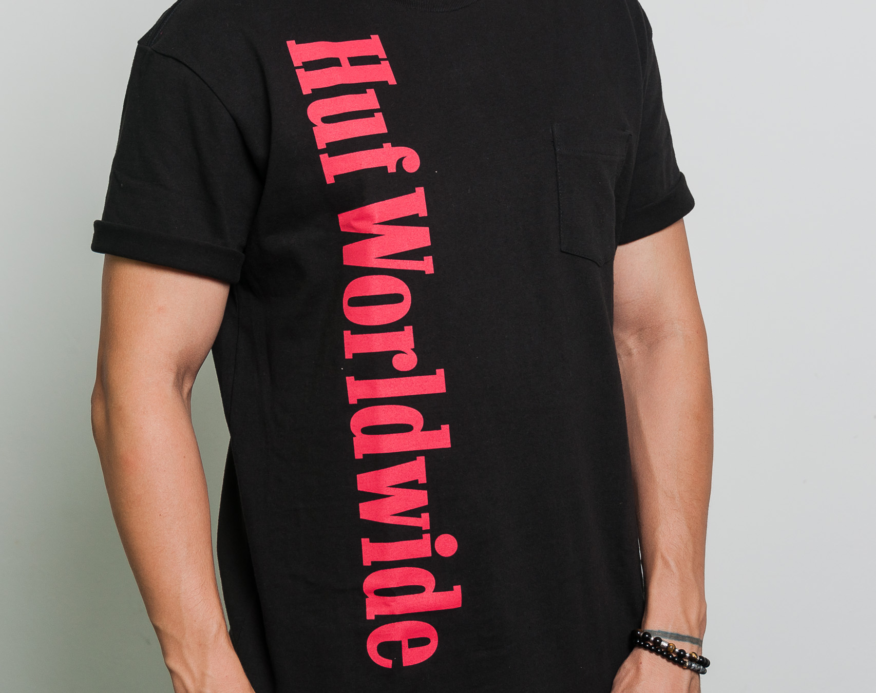 Triko HUF Country Pocket Black