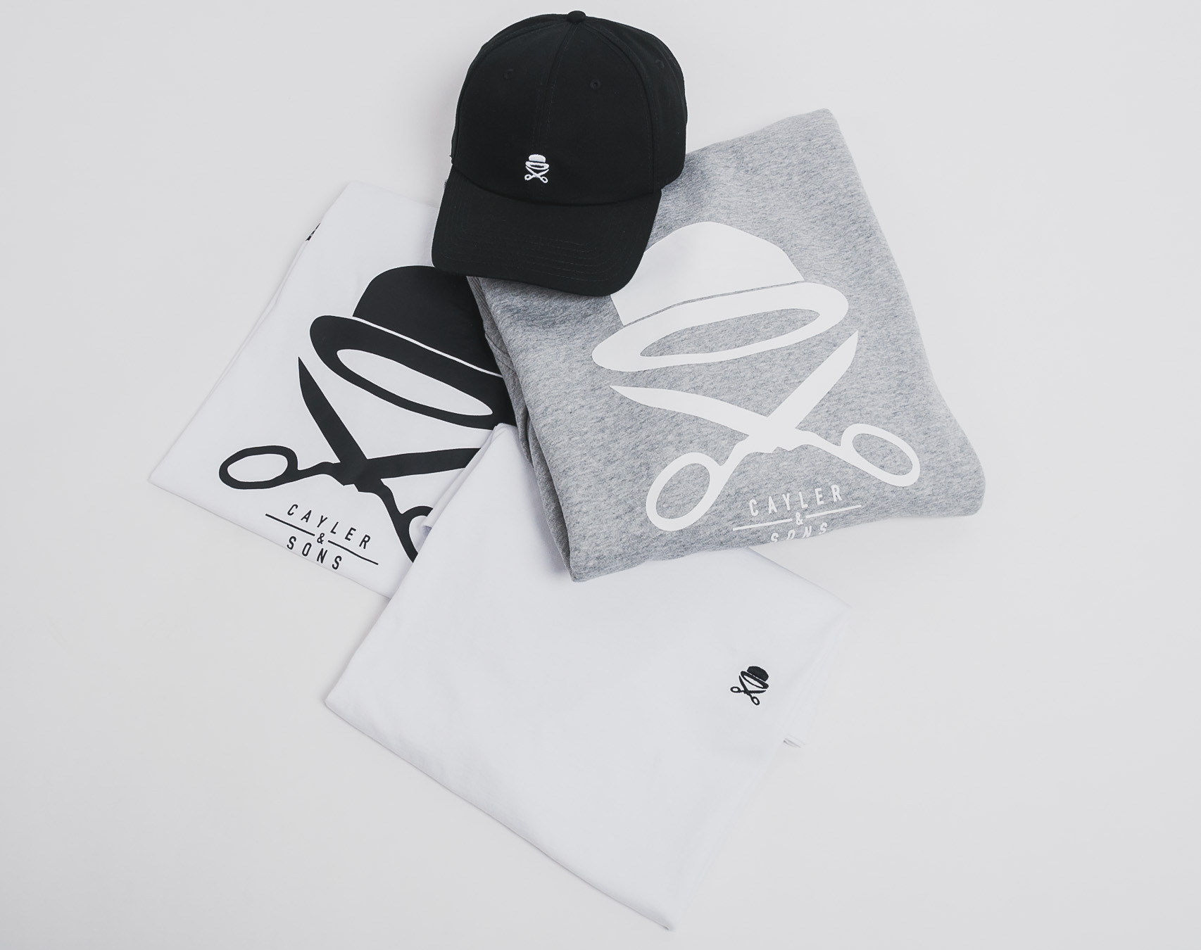 Triko Cayler & Sons PA Small Icon Tee White/Black