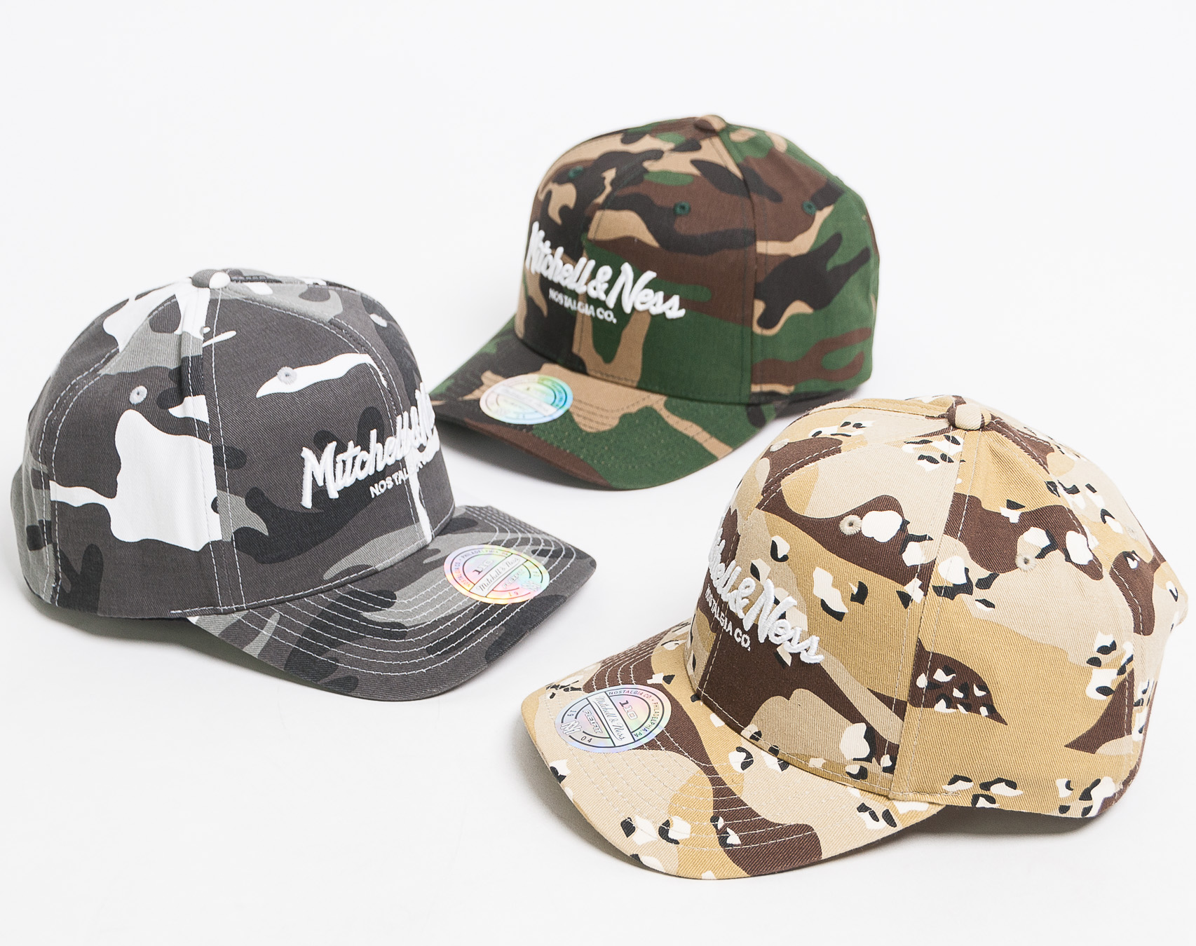 Kšiltovka Mitchell & Ness Script High Crown Urban Camo Snapback