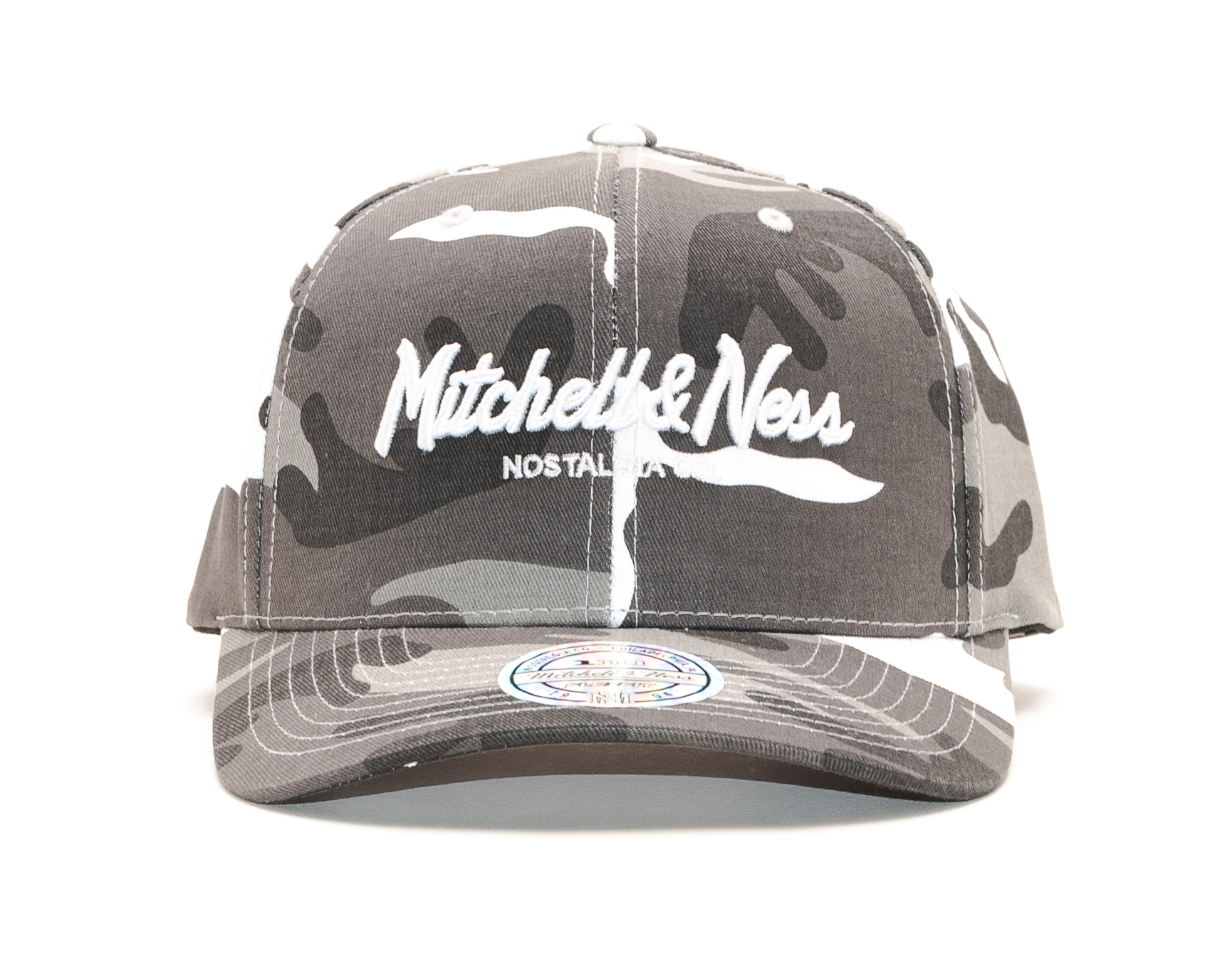 Kšiltovka Mitchell & Ness Script High Crown Urban Camo Snapback