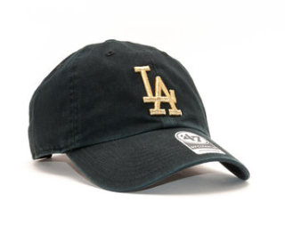 Kšiltovka 47 Brand Los Angeles Dodgers Metallic Clean Up Black Strapback